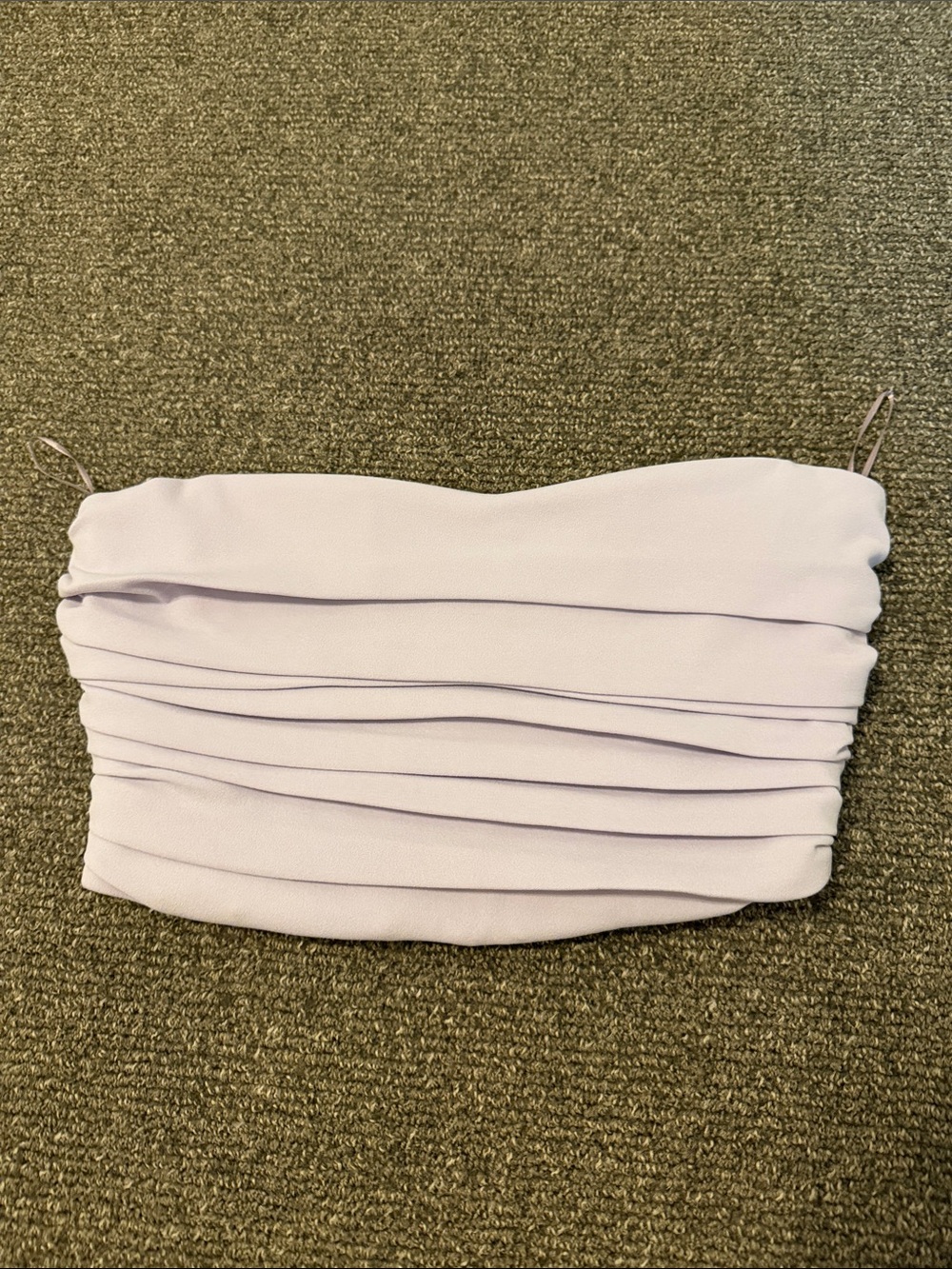 Zara Strapless Ruched Lilac Top